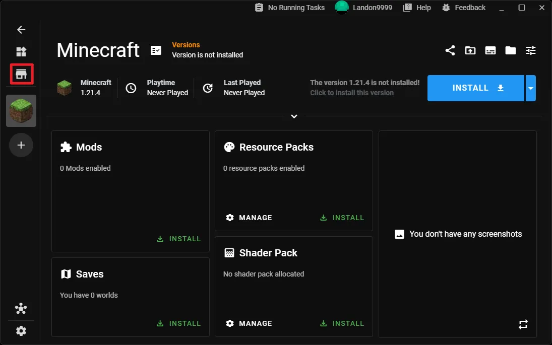 The main XMCL window with the storefront or 'Browse Modpacks' button highlighted.